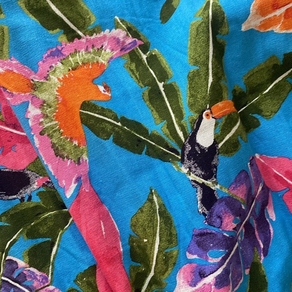 NWT By the River Blue Tropical Floral Midi Dress - Picture 8 of 12